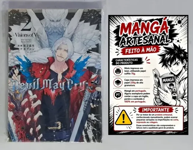 MANGÁ ARTESANALDEVIL MAY CRY 5 - VISIONS OF V, VOLUME 02 (FEITO Á MÃO)