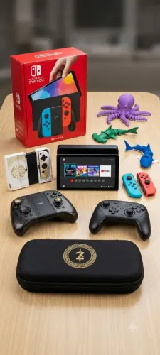 ? **NINTENDO SWITCH OLED DESBLOQUEADO ? KIT COMPLETO**