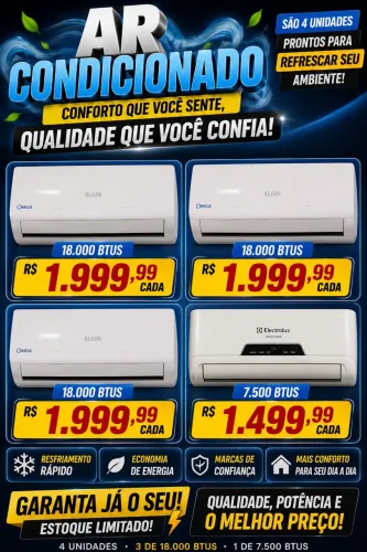 Ar condicionado inverter elgin 3 unidades 