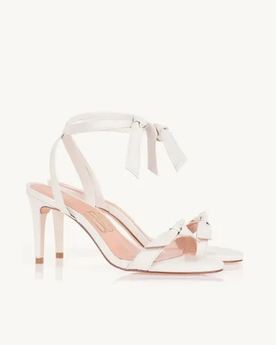sandália uza salto médio off white