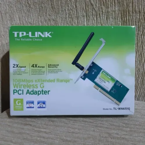 Adaptador PCI Wireless G da TP-Link, modelo TL-WN651G. (802.11g) de 108 Mbps