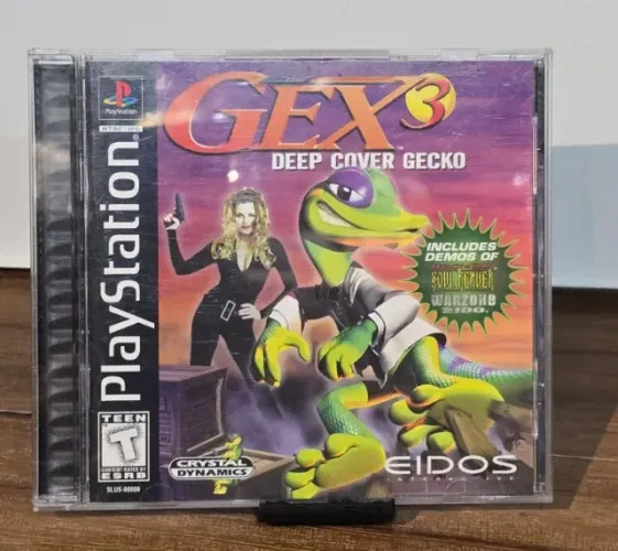 Jogo Gex 3 Deep Cover Gecko PS1 Original Americano 