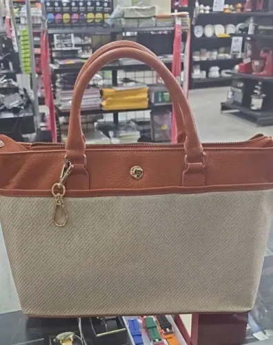 Bolsa Tote Ráfia e Couro Jorge Bischoff