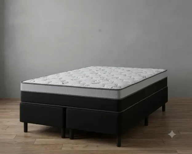 Conjunto Base com Colchão Queen de Molas Ensacadas - Prime Light