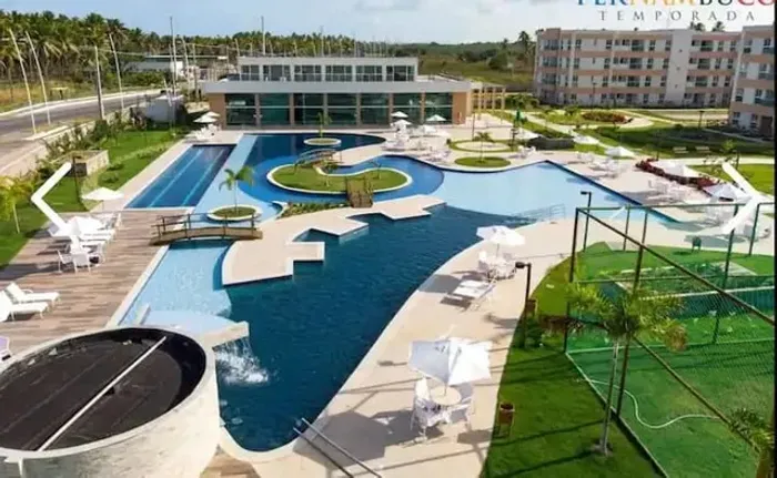 Alugo flat com 1 quarto e lazer no Condomínio Muro Alto Clube Porto de Galinhas Cupe