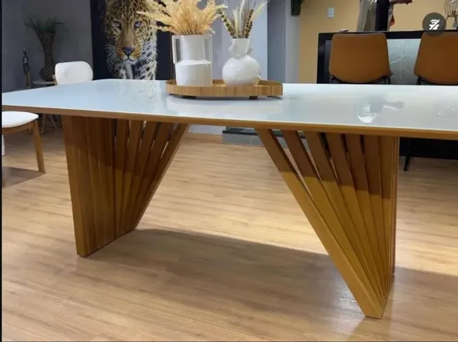 Mesa de Jantar com 6 Cadeiras Panamá 180x90cm - Fácil Atacadista