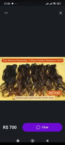 Cabelo morena luminária, 5 telas 700 reais . *10