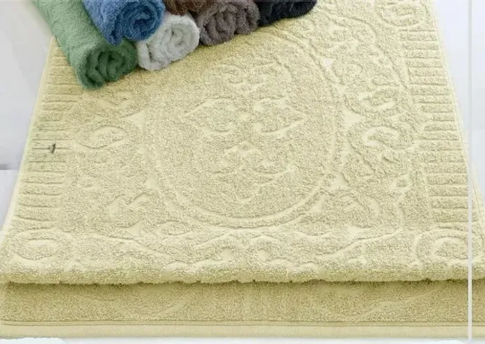 Toalha de Piso Banheiro Luxo 50x75cm Amarela