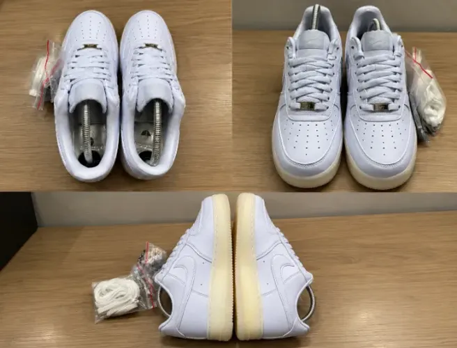 Air force 1 nocta azul-bebê com sola transparente