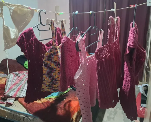 Roupas usadas de croché
