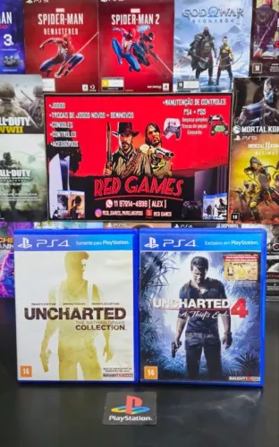 Uncharted 1,2,3 e 4 PS4
