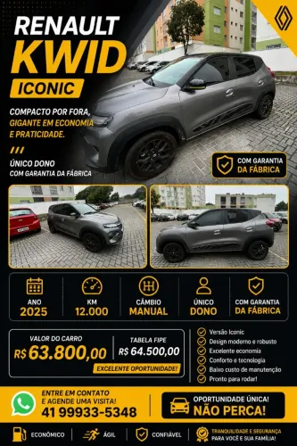 Renault Kwid Iconic 1.0 Flex 12V 5P Mec. 2026