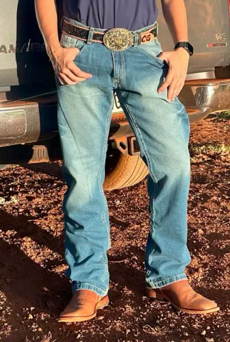 CALÇA LOW RISE 10 JEANS MEDIO Country WEST DUST