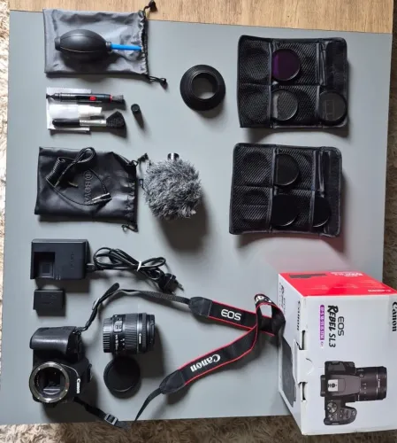 Super kit Canon SL3 4k + 2 Lentes + microfone Boya + mochila + kit filtros e limpeza