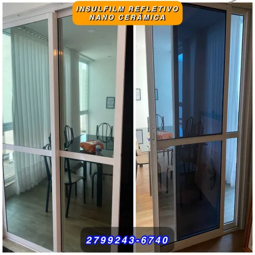 Instalação de Insulfilm nano cerâmica residencial refletivo e blackout
