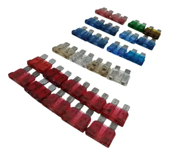 Kit 26 Fusivel Regular Sortido 4a 5a 10a 15a 25a 30a 1