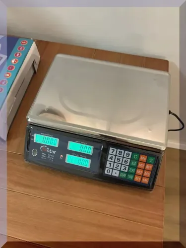 Balança digital de 40kg com bateria embutida e tela eletrônica Pronta entrega