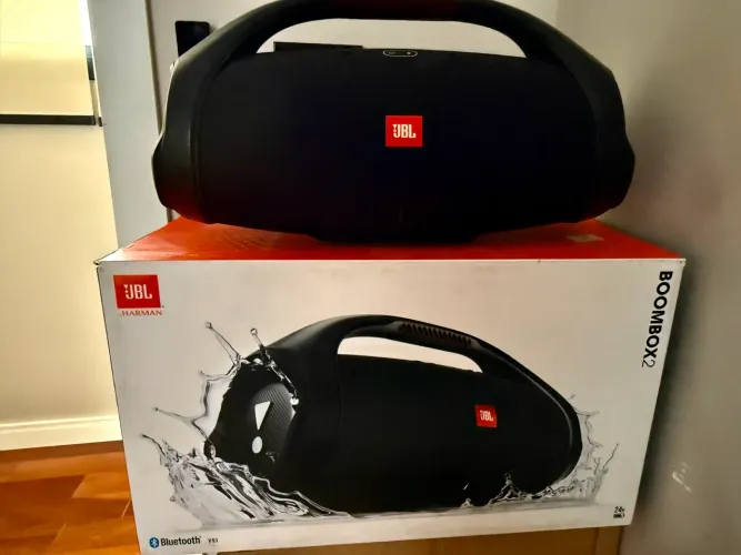 Caixa Som JBL Boombox 2 na caixa e com nota