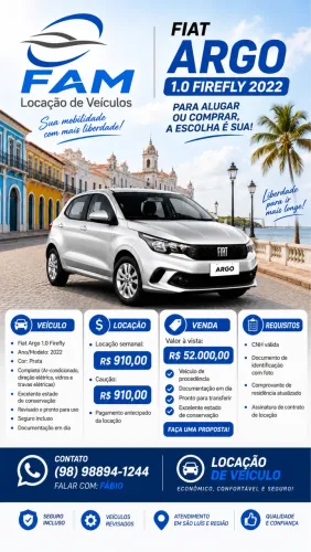 Fiat Argo 1.0 6V Flex. 2022