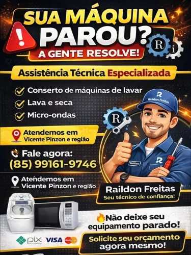 Conserto de máquinas e micro-ondas
