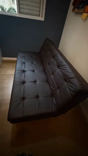 Sofa cama de couro - 3 lugares