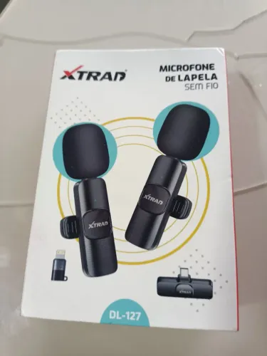 Microfone Portátil de lapela Sem fio, Acompanha Carregador