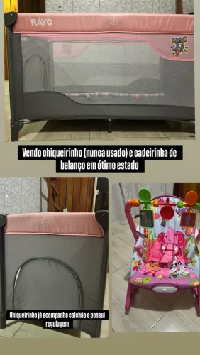 Chiqueirinho e cadeira de balanço infantil