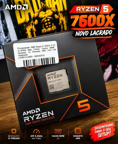 Ryzen 5 7800X Novo Lacrado NF