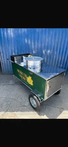 Carrinho de Milho de Inox