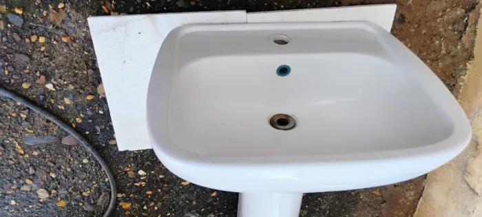 Kit lavatório com coluna de chão branco