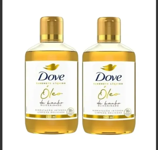 Kit 2 Sabonete Líquido Dove Óleo De Banho Glicerinado 240Ml