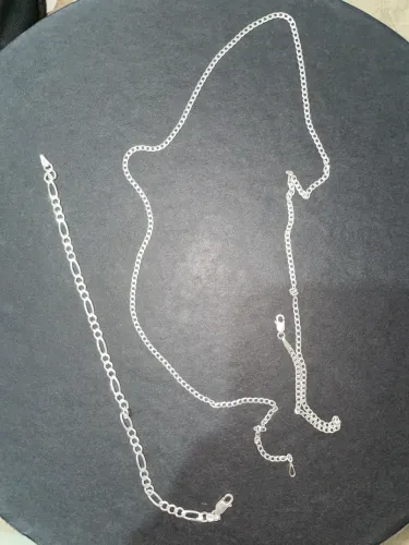 Corrente + Pulseira Prata 925 Original Muito Nova