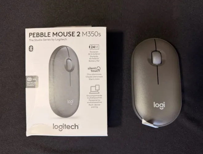 Mouse Sem Fio Logitech Pebble Mouse 2 M350s Grafite
