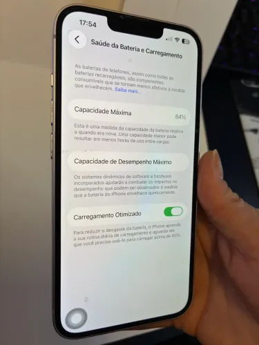 iPhone 14 256 bateria 84%