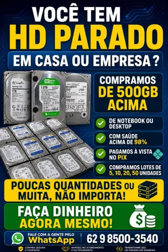 C.O.M.P.R.O HD DE notebook ou desktop funcionando ou com defeito 