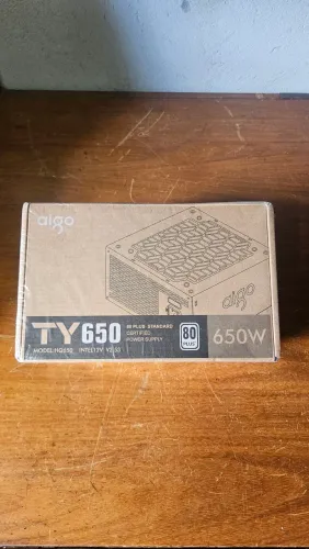 Fonte Aigo TY650 650W 80 Plus Standard - Nova na Caixa
