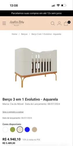 Berço AQUARELA!