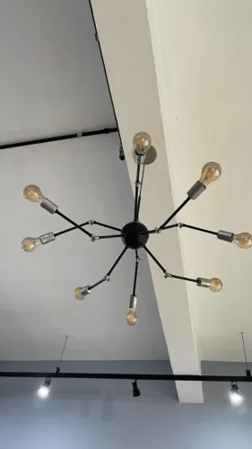 Lustre pendente aranha 8 lâmpadas