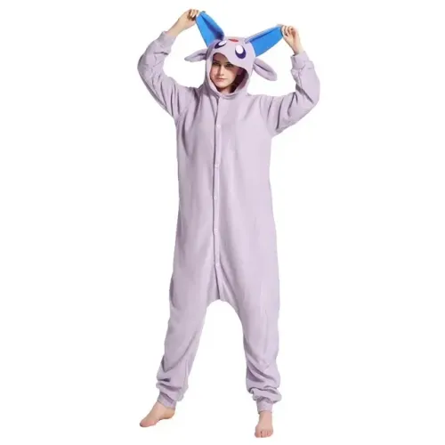 Pijama Macacão Kigurumi Adulto Espeon Pokemon Tamanho GG