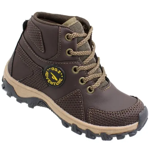 Bota Infantil Gibizinho Adventure Masculina Café Coturno 464CF