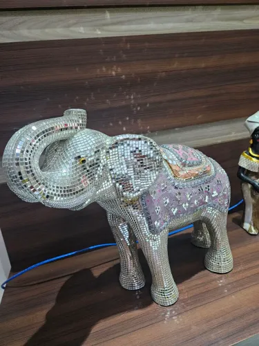Elefante Indiano Espelhado Mosaico Grande - Decoração Luxo (Usado)