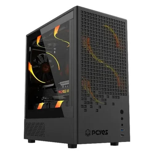 GABINETE GAMER PCYES OZARA BLACK VULCAN GOZRBV (FANS NÃO INCLUSAS) NOVO LACRADO!