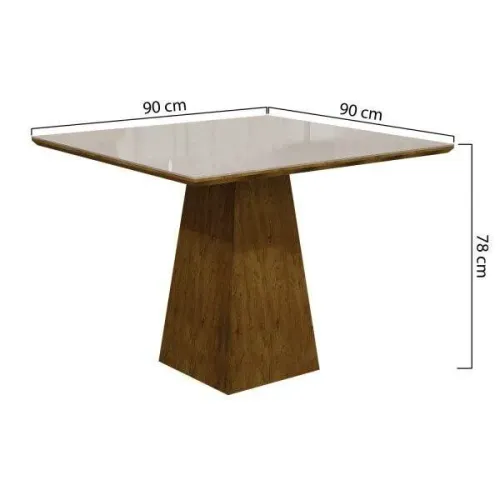Mesa 90×90 tampo de vidro SOMENTE NO PIX! Não entrego.