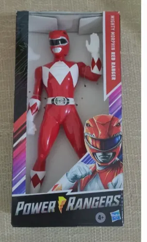Boneco Power Rangers Mighty Morphin Red Ranger, com 24 cm.
