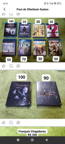 Vendo filmes em blu-ray diversos títulos, consultar preços