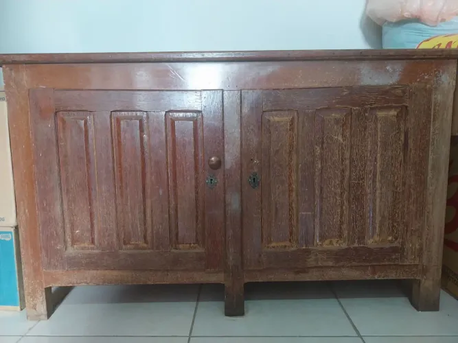 Mesa 100% Madeira C/ 2 Portas 1,3mt comp | 0,80cm Larg | 0,70 prof