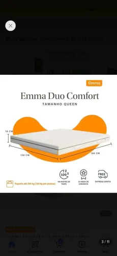 Colchão Emma Duo - Queen Size - Lacrado NF 2026