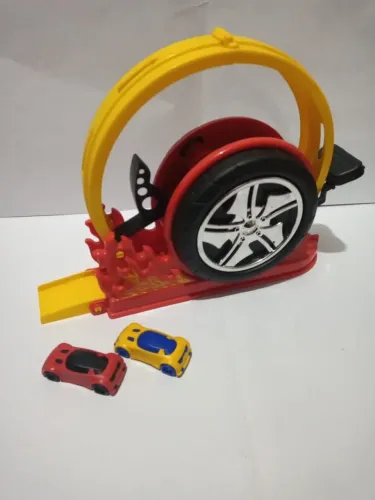 Pista Mega Speed com Loop 360º Lançador com 02 Carrinhos