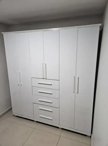 Guarda-Roupa Casal Sofitel Bom Pastor 6 Portas 5 Gavetas MDF
