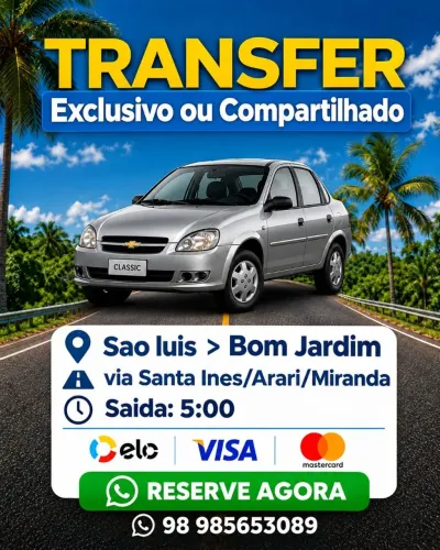 Viagens de São Luís a bom jardim via santa ines